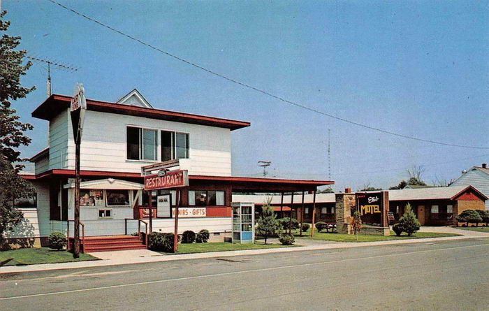 Ellis Motel & Restaurant - Old Postcard (newer photo)